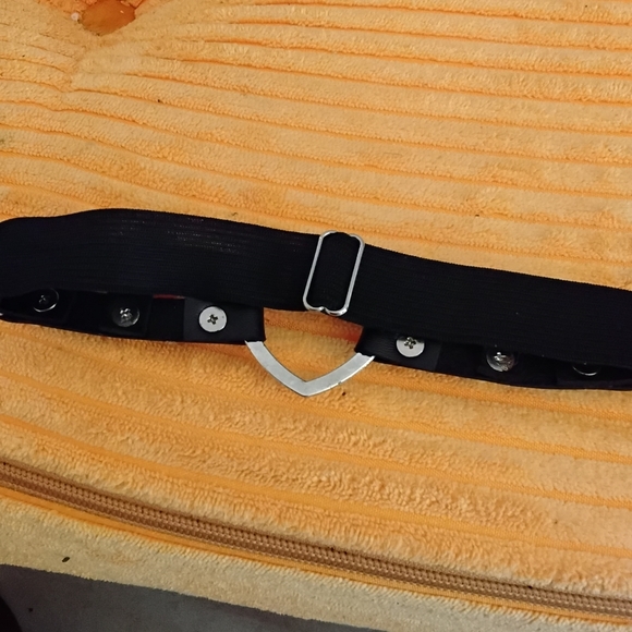 Black Heart Choker with Silver Spiked Accents - Picture 2 of 3